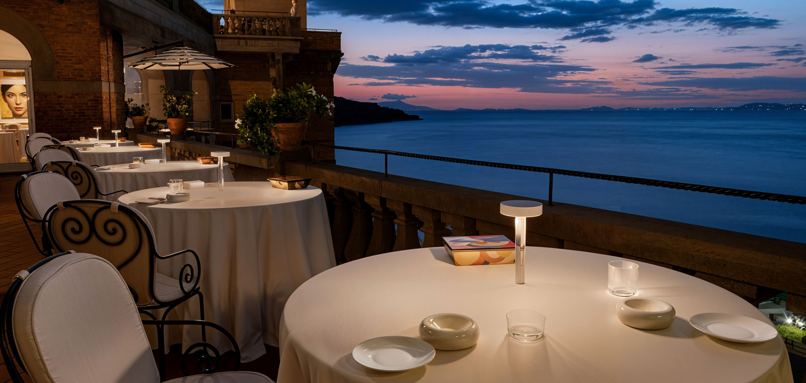 Terrace dining detail at Terrazza Bosquet
