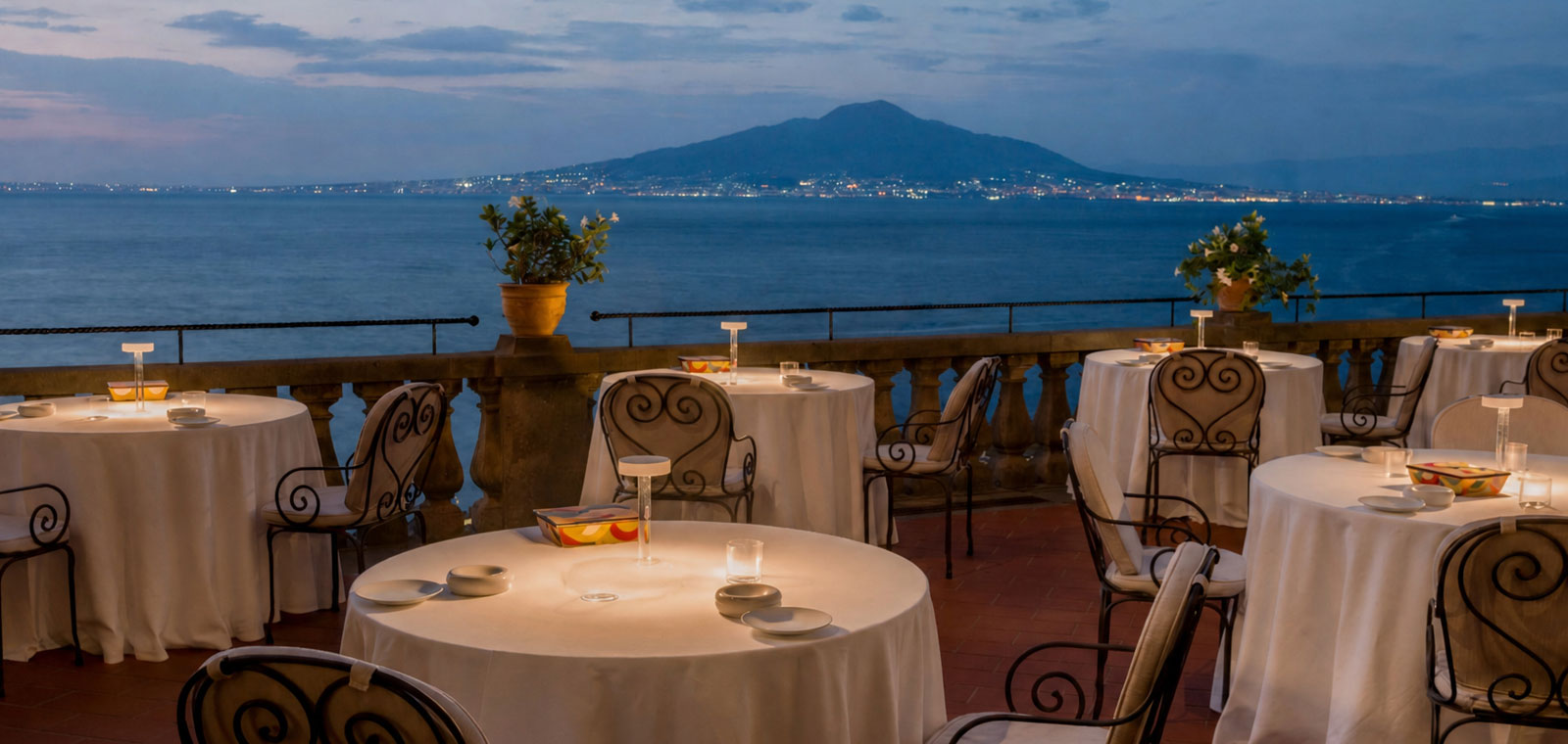 Terrace dining detail at Terrazza Bosquet